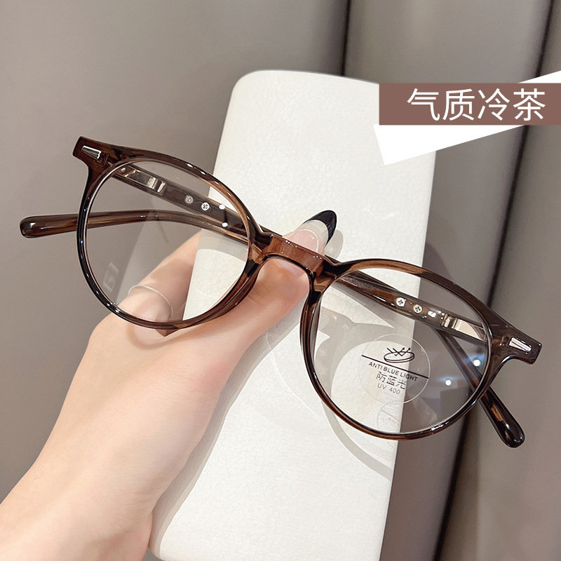 HELMER圆框日系鹅蛋脸防蓝光