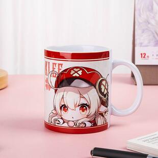 原神马克杯可莉温迪琴派蒙游戏周边水杯子二次元动漫陶瓷水杯礼物