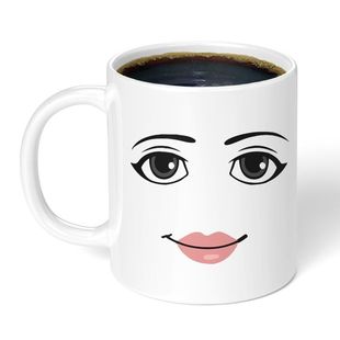 可爱简约roblox女人脸部表情马克杯创意男生陶瓷早餐咖啡牛奶杯子