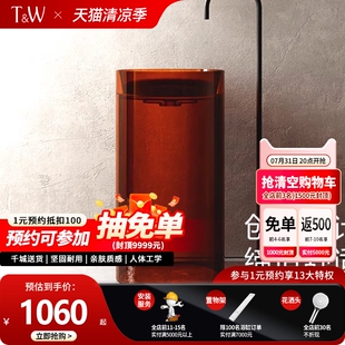 家用民宿网红洗脸洗手盆配智能镜 TW特拉维尔透明树脂立柱盆落地式