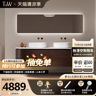 家用人造石浴室柜镜卫生间镜柜挂墙式 TW特拉维尔新款 智能镜柜