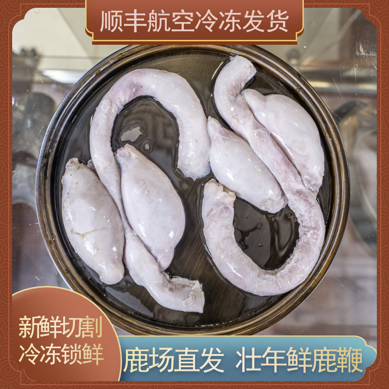 新鲜鹿鞭整根整枝冷鲜吉林梅花鹿带睾丸煲汤顺丰包邮