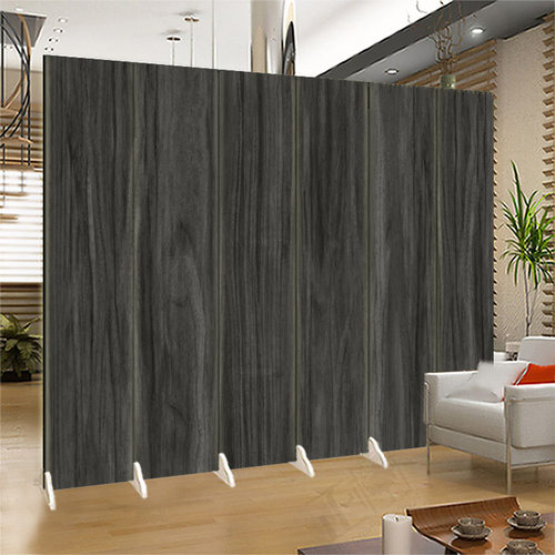 木纹木板折叠屏风隔断双面装饰