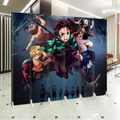 鬼灭之刃动漫网游折叠屏风隔断墙客厅时尚 卧室玄关漫画游戏直播间