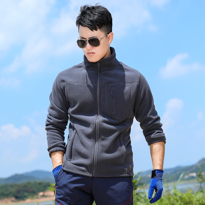 凯乐石薄荷户外抓绒衣男上衣开衫外套冲锋衣内胆摇粒绒加厚保暖登