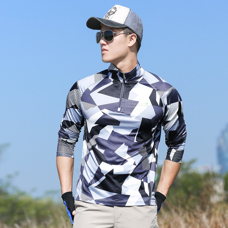 凯乐石薄荷1户外迷彩弹力速干衣男长袖T恤吸汗透气大码运动登山徒