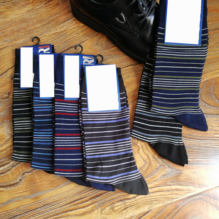 夏季薄款中筒丝光棉男士商务袜