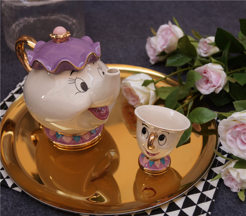 下午茶茶壶美女与野兽陶瓷