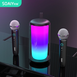 索爱唱歌话筒音响一体麦克风家庭k歌娱乐无线蓝牙ktv音箱套装户外