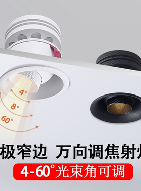 极窄边可调变焦迷你小角度射灯