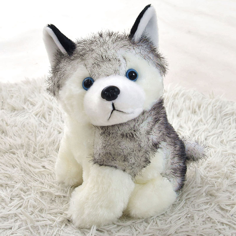 哈士奇公仔小狗狗睡觉抱毛绒玩具