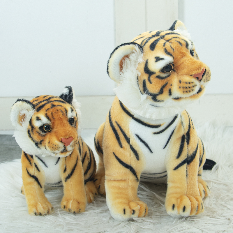 可爱小老虎公仔抱枕仿真摆件玩偶