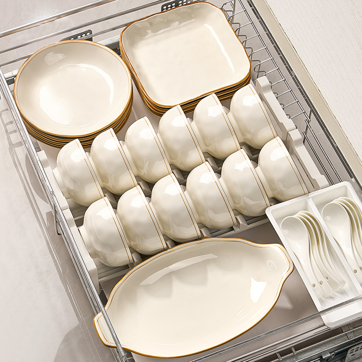 釉下彩碗碟套装家用2025新款餐具