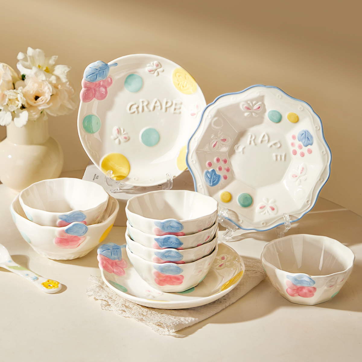 高颜值盘子家用菜盘2025新款餐具