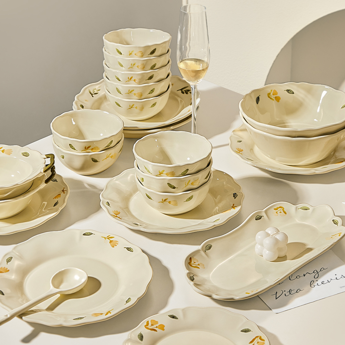 小清新陶瓷碗碟餐具家用2025新款