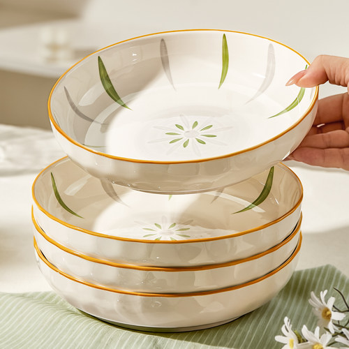 清新盘子陶瓷菜盘2025新款碟子