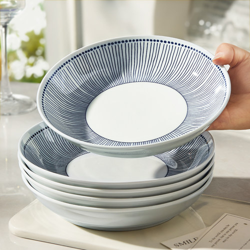 釉下彩日式陶瓷盘子菜盘家用