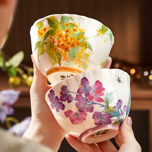 原创中式陶瓷碗家用高颜值吃饭碗