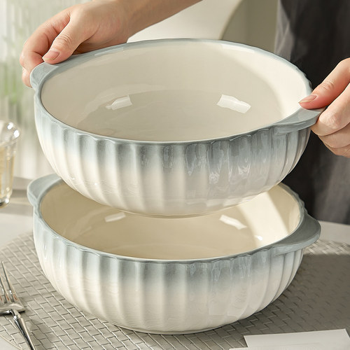 陶瓷双耳汤碗大号家用大碗高级感