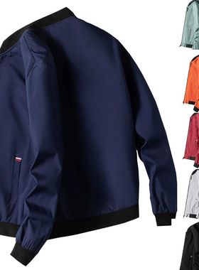 M-4XL Men's Jacket Autumn Thin Long Sleeve Baseball Uniform