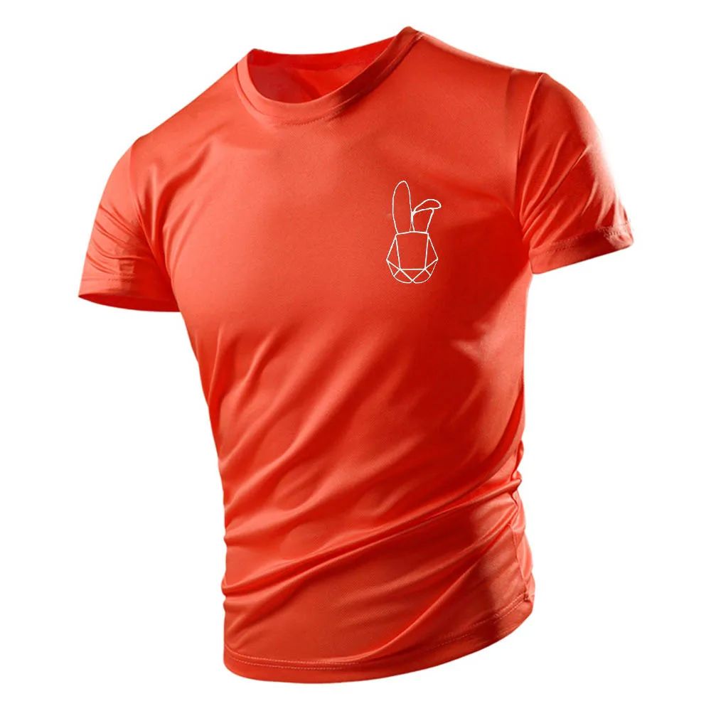 Round-neck short-sleeved men 2024 summer new comfortable