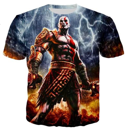 2024 Hot Sale Game God of War 3D Print T-shirt Men Women