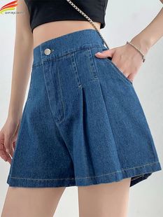 Denim Shorts For Summer High牛仔洗水短裤 Size Women 夏 Plus