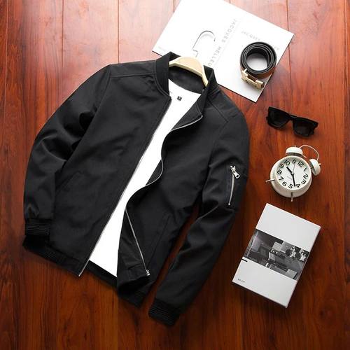 Men's Bomber Zipper Jacket Male Casual Streetwear Hip Hop Sl