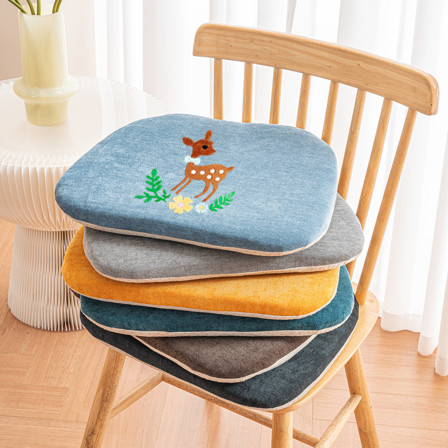 马蹄形加厚透气防滑椅垫四季通用