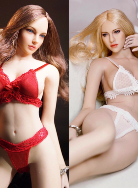 女兵人配件1:6PHICEN LD UD女兵人白色性感内衣内裤 现货