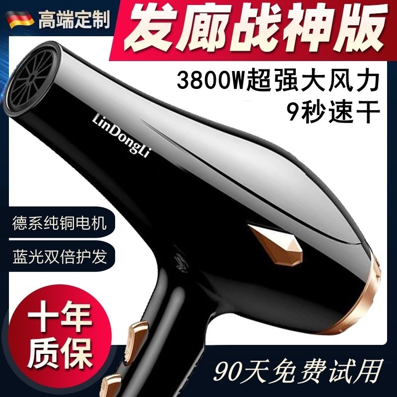 德系电吹风机3800W大风力发廊理干风筒发店专用家用大功率护发速