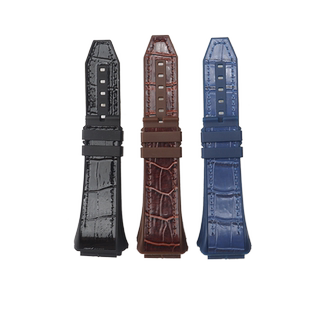 代用FM法兰克穆勒V45游艇理查德米勒满天星28mm硅胶底皮表带真皮