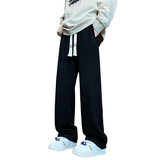 直播仿羊绒直筒休闲裤男大码宽松显瘦垂感针织毛呢裤K868P60，男装休闲裤，电商A073