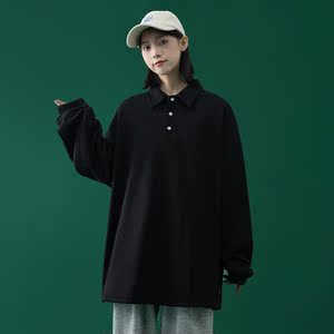 中性风 个性排扣卫衣男女同款翻领潮流百搭外套WY2104 特图片