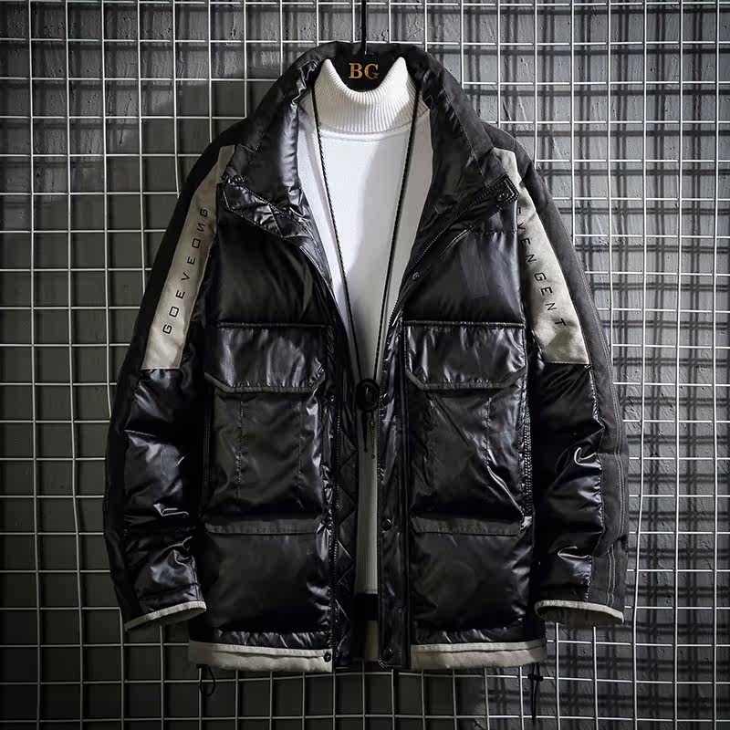 90白鸭绒网格冬季加绒加厚羽绒服大码男士上衣有差价Y9801p280,男装羽绒服,电商A073