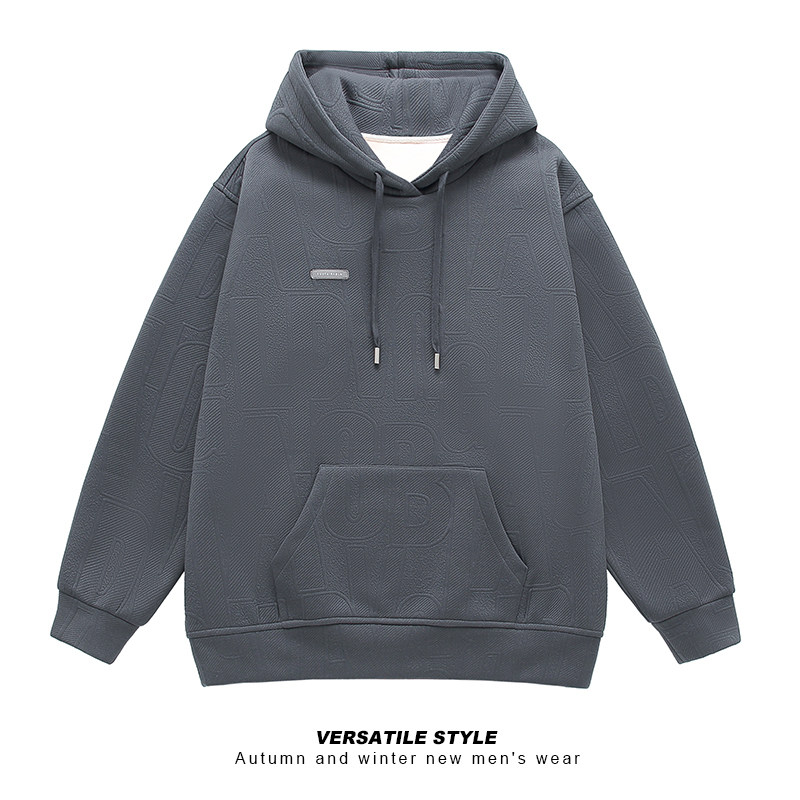 直播图案已注册重磅420克立体提花连帽卫衣男大码W928P55，男装卫衣，电商A073