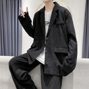 情侣灯芯绒西装韩版宽松气质西服外套TZ336P125 上衣P75 裤子P50图片