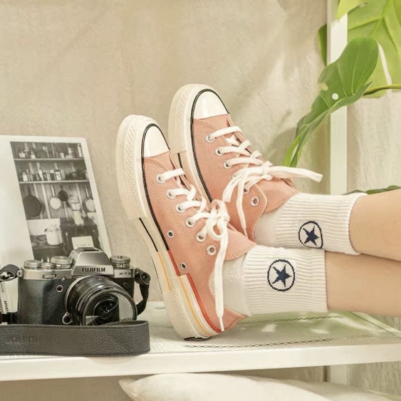 converse匡威chuck 1970s蜜桃粉低帮三星标女子休闲帆布鞋570788c