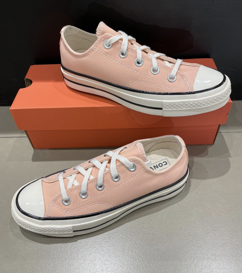 converse匡威1970s蜜桃粉纯色低帮休闲透气帆布鞋男女a03448c