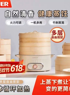 竹笼电蒸锅多功能家用三层2025新