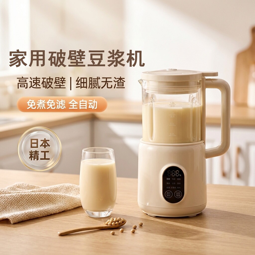 日本幸甚破壁豆浆机家用小型迷你