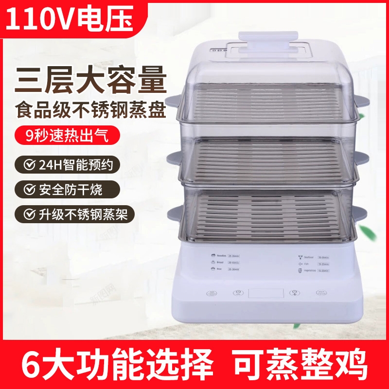 110v伏电蒸锅美国日本加拿大台湾