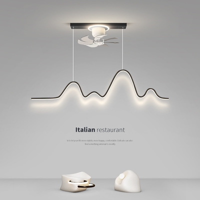 餐厅吊灯风扇灯现代简约变频摇头