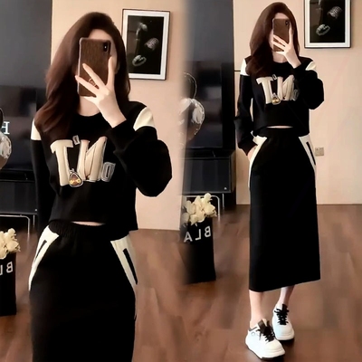 半工作室原创时尚休闲运动服套装