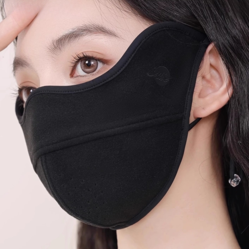 秋冬加绒加厚保暖口罩防风防寒面罩立体修容护眼角5D鱼骨立体