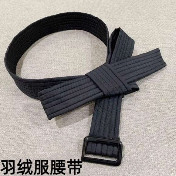 羽绒服专用腰带配件米白色收腰打结绑带女款长款系带棉服腰封束腰