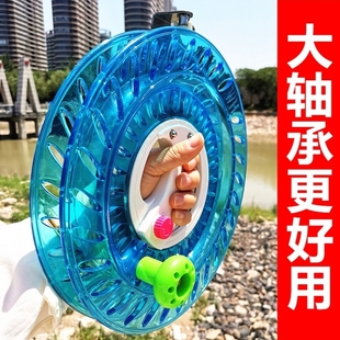 新款大轴承风筝轮盘线轴带线儿童成人高档专用钓鱼轮收线轮手摇轮