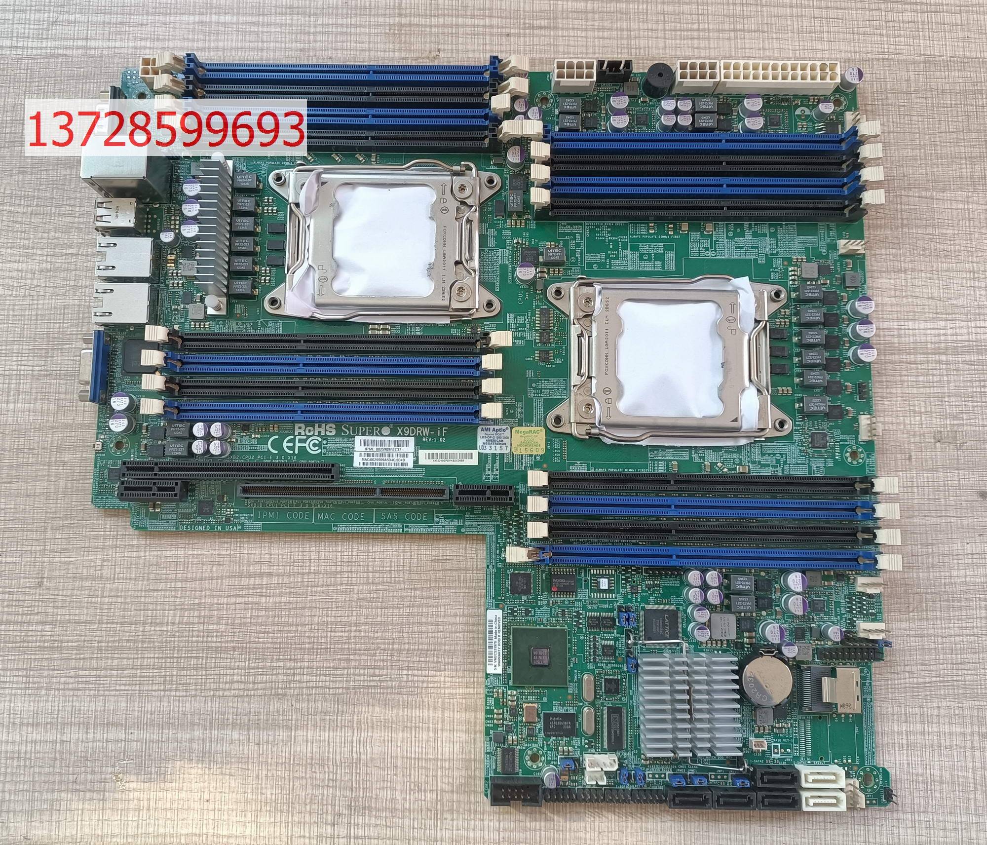 超微 X9DRW-IF LGA2011针双路服务器主板成色新现货