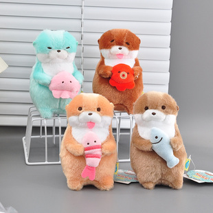 正版Amuse小水獭站姿毛绒挂件可爱卡通玩偶背包挂饰钥匙扣链礼物