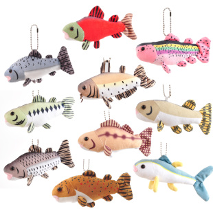 仿真海洋馆热带小鱼毛绒背包挂件可爱创意鱼类公仔钥匙扣配饰玩偶